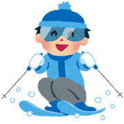 スキーのイラスト「男の子」