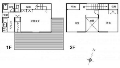 道志村中古別荘　450万円（温泉から徒歩3分）　間取り図