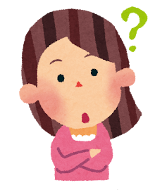 女性の表情のイラスト「はてな」