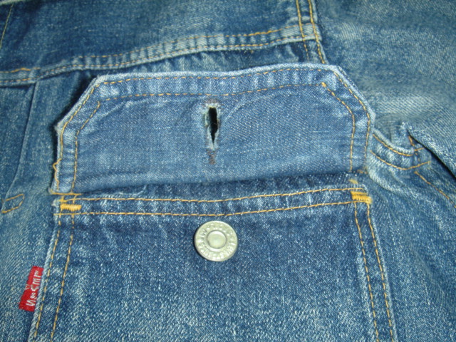 ポケットフラップ裏地 ライトオンスデニム