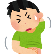 痒い男の子のイラスト
