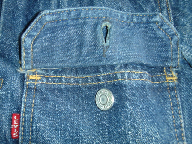 ポケットフラップ裏地 ライトオンスデニム