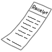 レシートのイラスト