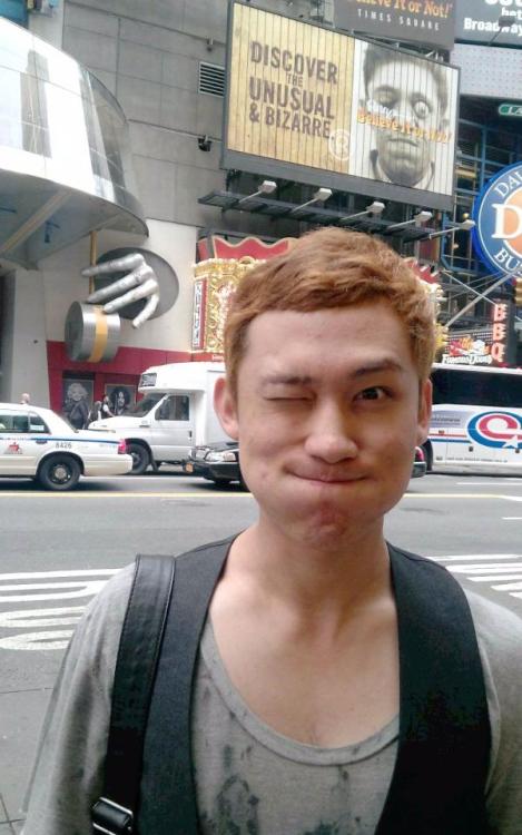 “my third time coming to NY everytime when I come here I feel new~!”