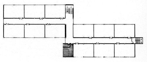 archiveofaffinities:

Cuellar, Serrano, Gomez y Cia, Preparatory School, Typical Floor Plan, Ciudad Universitaria, Bogota, Colombia, 1951-1952
