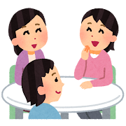 談笑する女性たちのイラスト