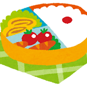 お弁当のイラスト「かわいいお弁当箱」