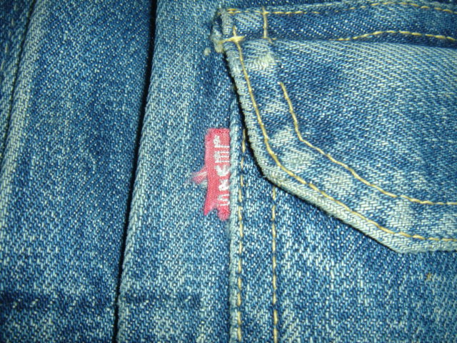 レッドタブ 赤タブ表面 片面刺繍 Big E ビッグE Rマークなし 均等V