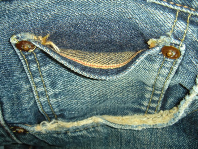 コインポケット裏オレンジ・セルビッジ