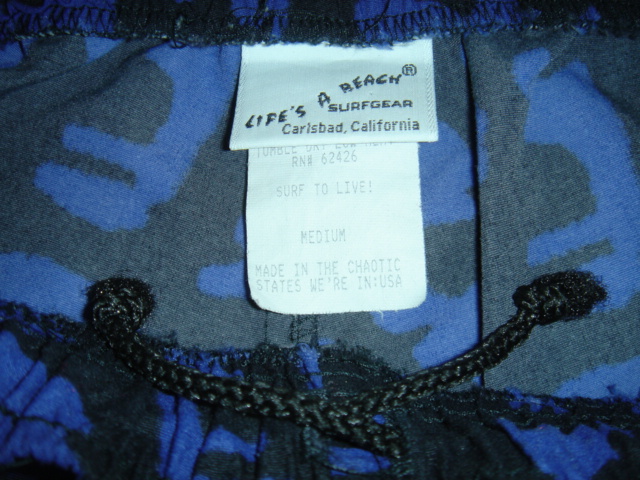 ウエスト ひも インナーラベル