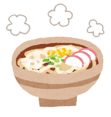 イラスト うどん 食べる