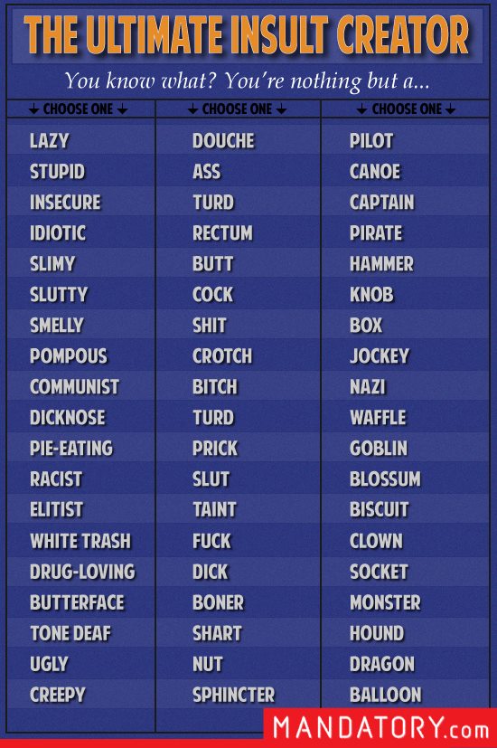 Who Is A Jerk? Random Insult Generator.
