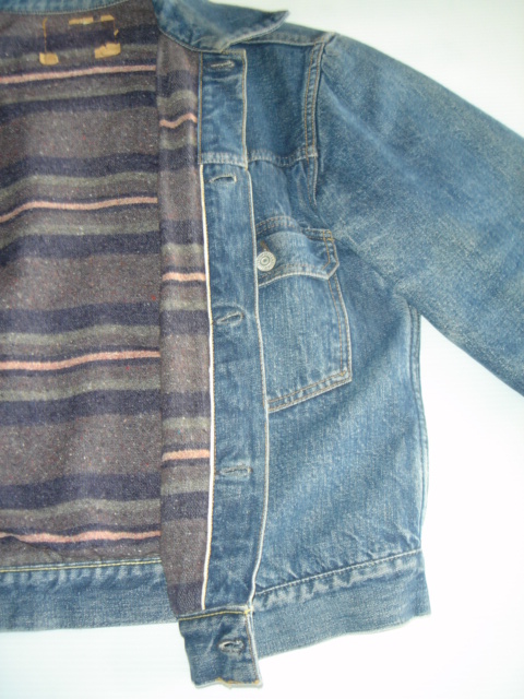 前立てボタンホール側裏セルビッジ