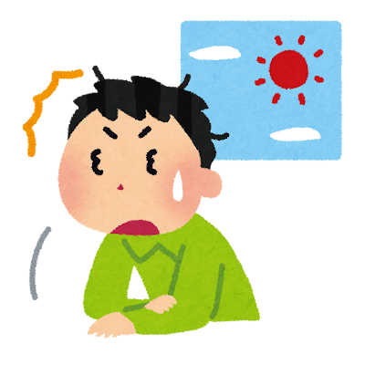 寝過ごした人のイラスト(男性)