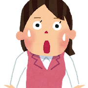 驚いている女性会社員のイラスト