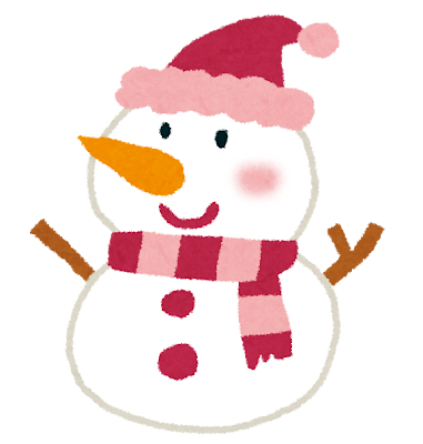 クリスマスのイラスト「雪だるま」