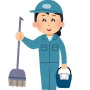 清掃員のイラスト(女性)