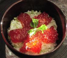 紅鮭の筋子丼