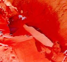 南極氷山と氷舌の衝突