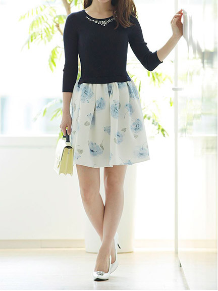 Rirandture ふんわりフラワーフドッキングワンピース Flatbar Blog