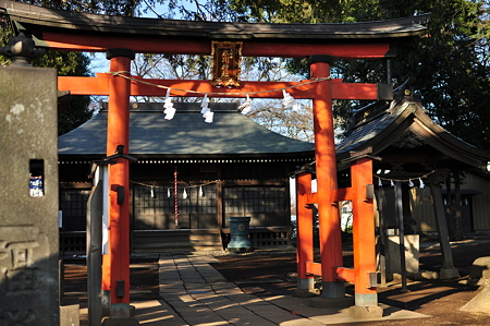 大谷場氷川神社本殿を望む
