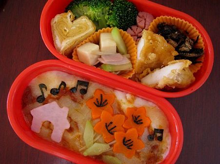 ミートドリアのお花弁当(1)