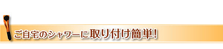 シャワーに取り付け