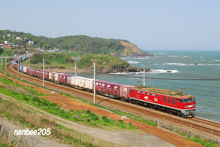 4093ﾚ　EF510-16+ｺｷ　＠青海川～鯨波　　0514-210