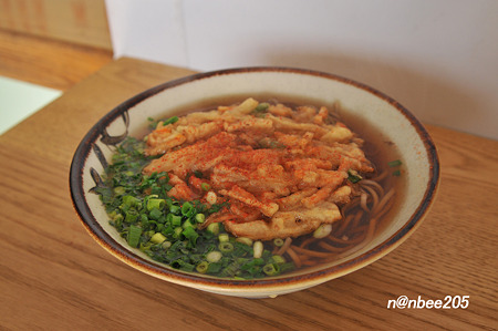 千頭駅の駅蕎麦　天ぷらそば＠400円