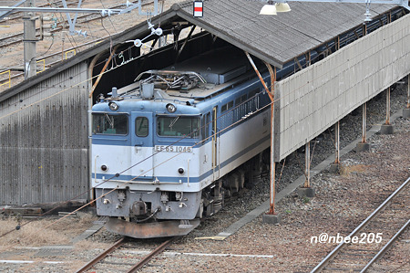 休車小屋にいるEF651046