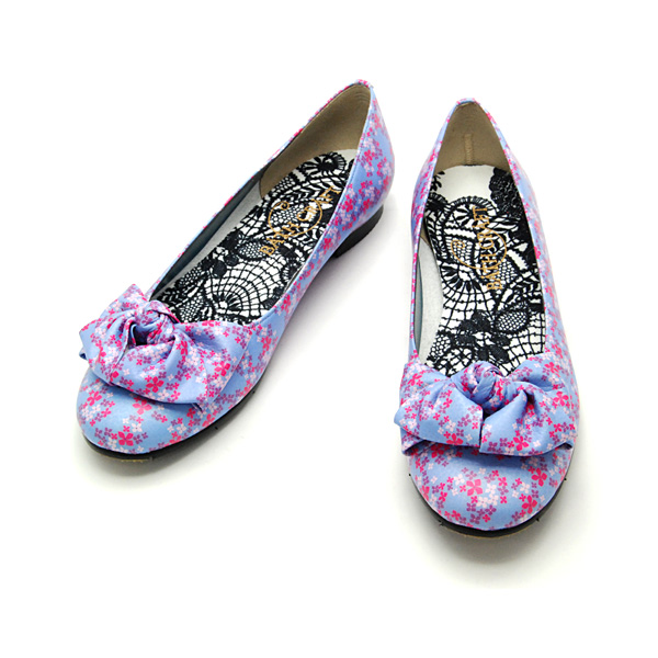 No.72934 バスクラフト レインシューズ FLOWER BLUE