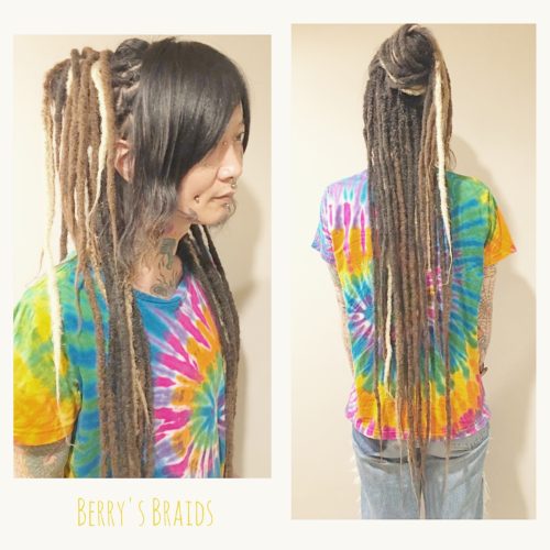 ヒッピー風ロングドレッド 髪編師yummy