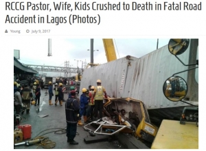 RCCG pastor container crushed