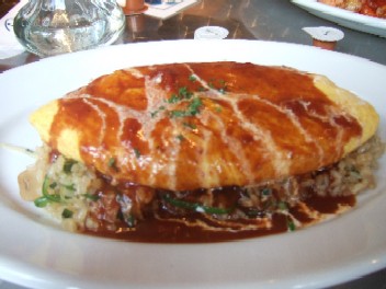 海老と大葉の和風オムライス