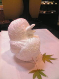 おしぼりで作ったひよこ・ピヨピヨ