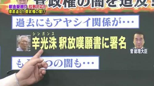 山際「そうなんです。この事件が問題なのは菅さんには前科があるんです。辛光洙（シンガンス）さんという、この人も拉致の実行犯なんですね」
