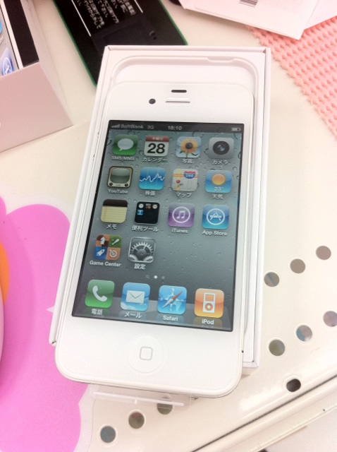 iPhone4 白　表