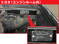 トヨタ(エンジンルーム内)