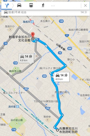map兵庫県加古川市別府町別府車で十数分