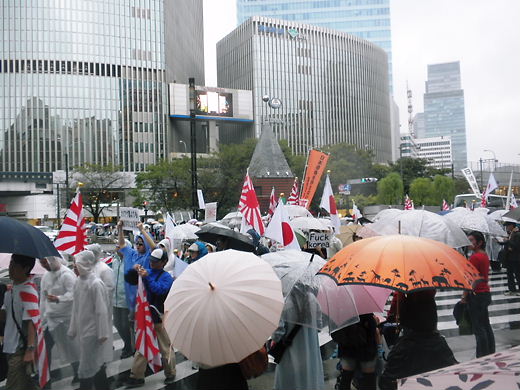 我慢終了宣言2012．9．23全国一斉日韓国交断絶国民大行進in銀座