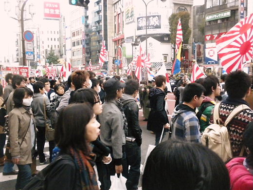 韓国粉砕国民大行進 in 新宿2012年11月11日