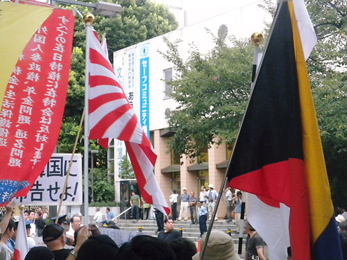 2012.8.11反靖国・反天皇・反原発 極左キャンドルデモへのカウンター