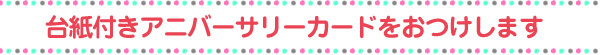 ミッフィーウェイトドール　アニバーサリーカードタイトル