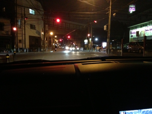 日産・ティーダ　夜間運転練習