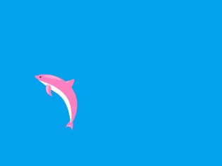 ピンクのイルカ