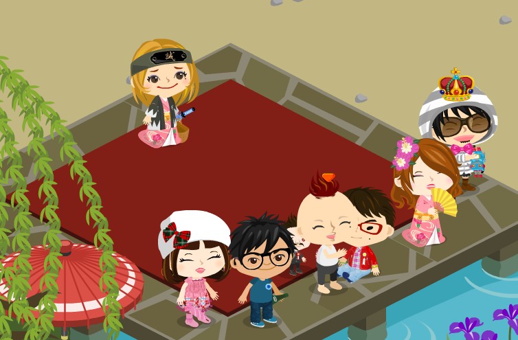 5人で拍手