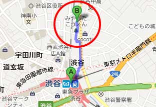 宮下公園北側の広場
