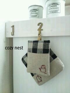 20130118_鍋敷き＆鍋つかみ2