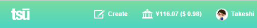 tsu　報酬　1213　1＄くらい