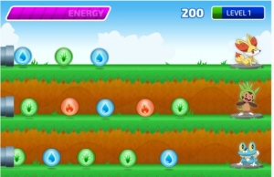 エネルギーパズルが流れてきてゲーム開始